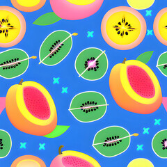 Fruits Background with Generative AI technology	