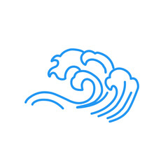 Blue oriental wave illustration