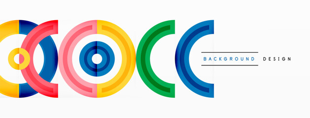 Colorful circle abstract background with vibrant and eye-catching design that incorporates a variety of different shades and hues creating a swirling, dynamic effect