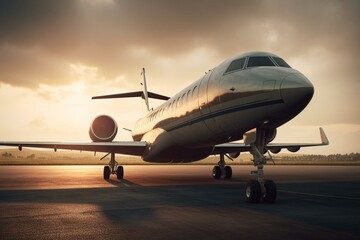 Fototapeta na wymiar 3D illustration of a corporate aircraft. Generative AI