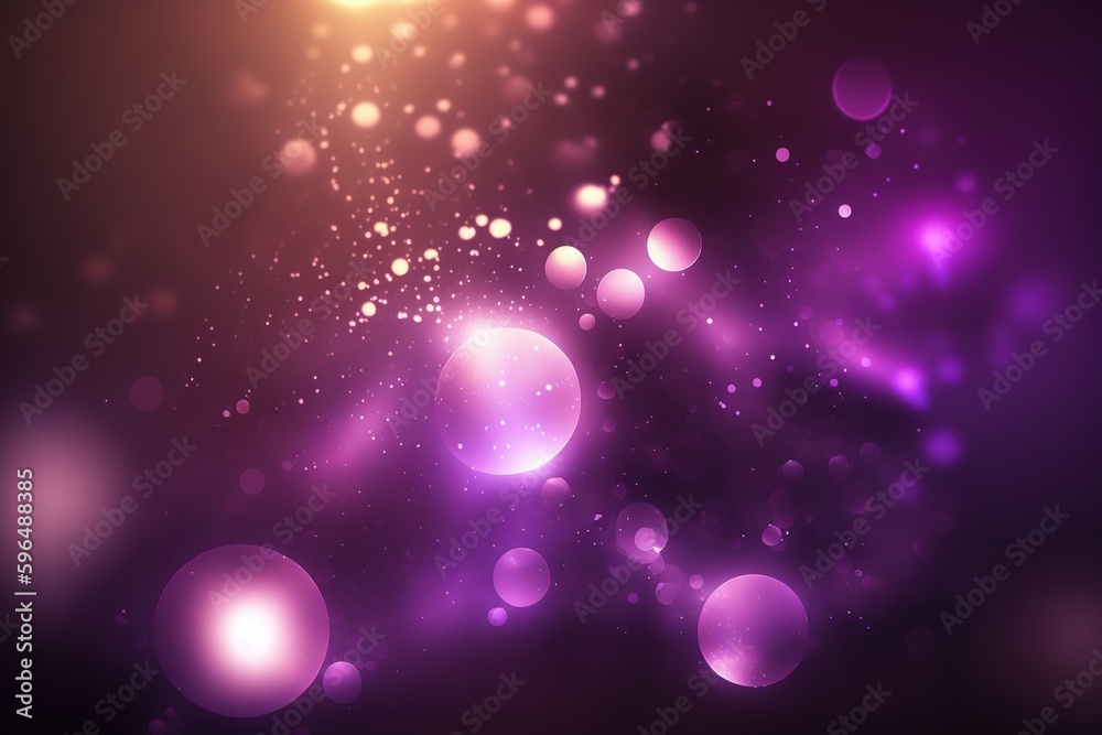 Wall mural theme with a hazy purple light and a fuzzy backdrop generative ai