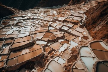 Over 6,000 salt ponds in Maras carved by Incas. Generative AI