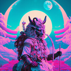 a scary Yōkai are a class of supernatural entities and spirits in Japanese folklore featuring ghosts, monsters, and legendary figures from Japan Created with generative AI tools