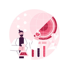 Geochemistry abstract concept vector illustration. Organic geochemistry, applied earth science, petroleum research, mineralogy, trace element study, aquatic soil exploration abstract metaphor.