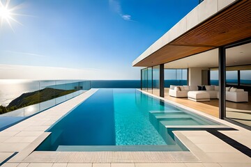 Fototapeta na wymiar Luxury Living: Modern Villa with World-Class Amenities and Services