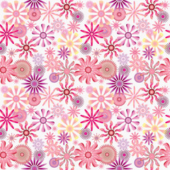 Abstract Pink Petals Seamless Repeating Pattern