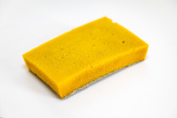 Two-sided cleaning sponge, used and worn