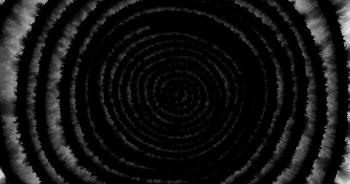 Ink wash stroke growing in a double spiral. Animated ink effect. Luma mask transition. Composite video element.