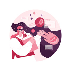 VR and AR in education abstract concept vector illustration. Immersive and interactive learning, virtual reality glasses, augmented reality, technology in education, headset abstract metaphor.