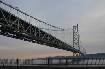 兵庫県明石海峡大橋　淡路島への道