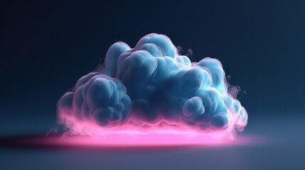 Obraz premium 3d render abstract minimal background pink blue neon. Generative ai