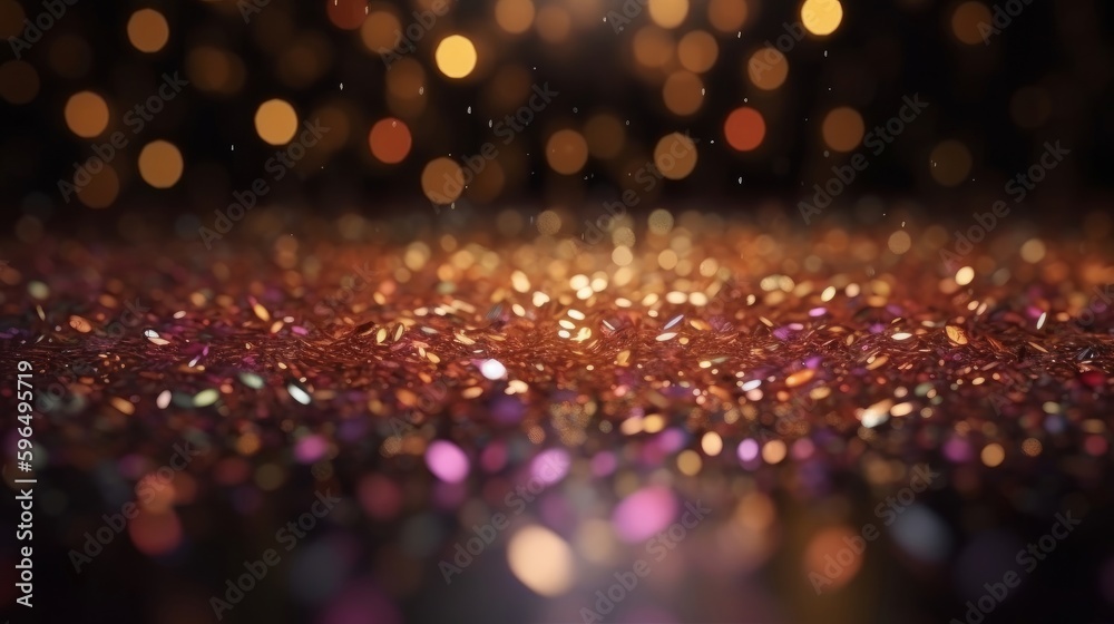 Poster abstract bokeh glitter background. generative ai