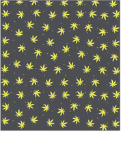 cannabis flower illustration pattern Vector