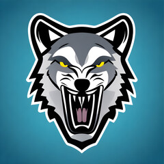 Fototapeta na wymiar ai-generated illustration of a wolf sport logo