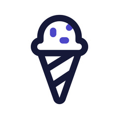 ice cream line color icon