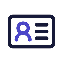 id card line color icon