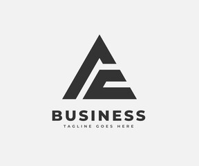 Geometric Triangle Logotype linked Letter A C Vector Template Abstract Monogram Symbol . A C Letter Usable For Best Modern, Business, Company, Corporate, Premium,