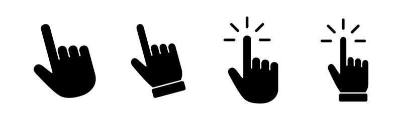 Hand cursor icon vector illustration. cursor sign and symbol. hand cursor icon clik