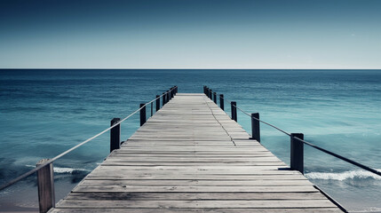 The Pier to Infinity: A Captivating Photo of the Sea and the Sky
