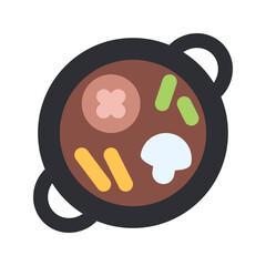 sukiyaki flat icon