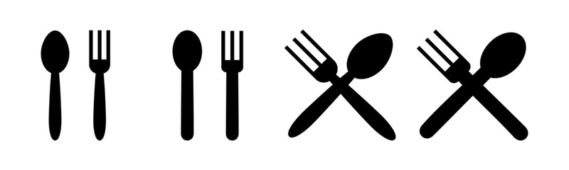 spoon and fork icon vector illustration. spoon, fork and knife icon vector. restaurant sign and symbol