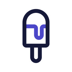 ice cream line color icon