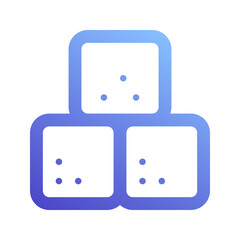 sugar cube gradient icon