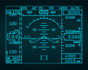 Attitude indicator and turn coordinator blueprint