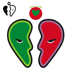 Cuore dell'Angelo Logo Vettoriale