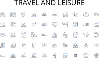 Travel and leisure line icons collection. Protection, Coverage, Policy, Risk, Premium, Deductible, Liability vector and linear illustration. Auto,Health,Home outline signs set Generative AI