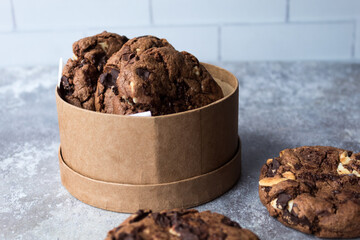 triple chocolate cookie box