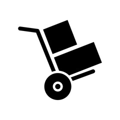 Handcart icon vector. Simple cart sign for app and site..eps