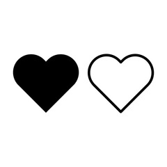 Love Heart Like Symbol Sign Icon Vector Illustration on white background..eps