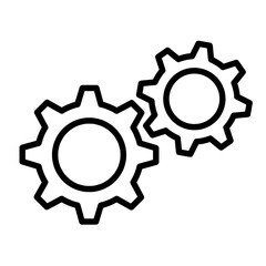 Setting icon vector. Simple cog sign for app and site 
