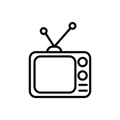 Television icon vector. Simple television monitor sign for app and site..eps