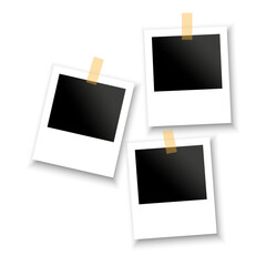 Realistic photo for paper design. Photo frame. Vector illustration.
