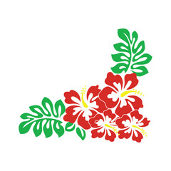 Hibiscus flower, vector illustration, vector graphics © NDTstudio