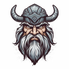 Viking Warrior Gamer Logo. Generative AI