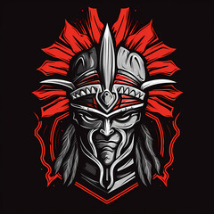 Warrior Gamer Logo. Generative AI