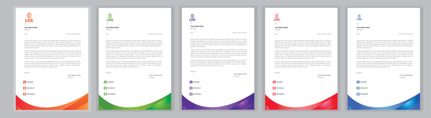 New Corporate And Creative Professional Business Elegant,Modern letterhead template design in minimalist style a4
