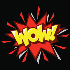 Wow Text Typography Logo Vector illustration Artwork