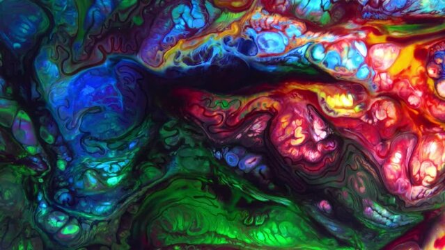 1920x1080 25 Fps. Colorful Paint Flow Spreading Background Texture Video.