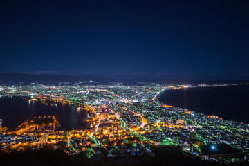 函館の夜景_日本三大夜景_北海道函館市函館山から眺めるパノラマ夜景