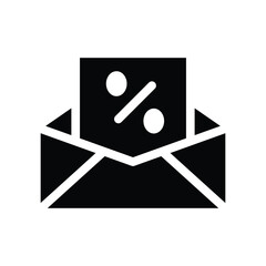 voucher glyph icon illustration vector graphic