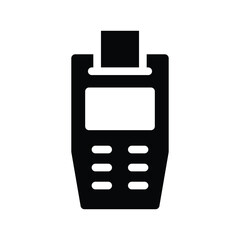 pos terminal glyph icon illustration vector graphic