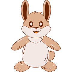 Cute Bunny Illustration Vector