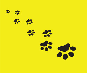 Paw prints  Vector Design For Logo Editable Illustrator 