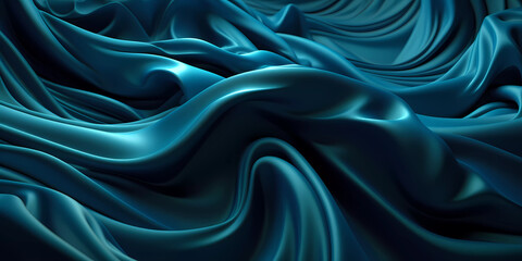 Silky satin cloth blue
