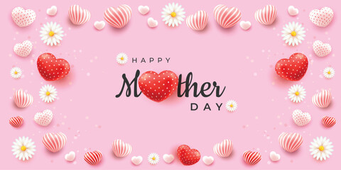 Happy Mother's Day Calligraphy Background. Design for flyer, card, invitation.