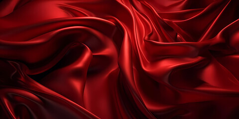 Fototapeta na wymiar Silky satin cloth red